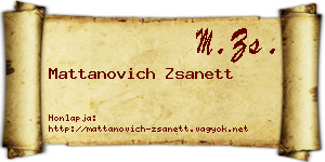 Mattanovich Zsanett névjegykártya